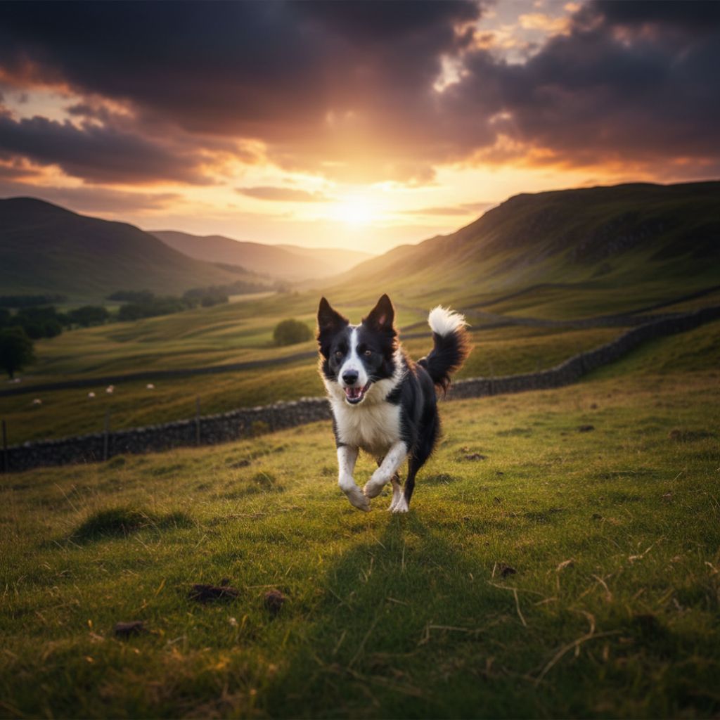 Border Collie in Aktion - intelligenter Hütehund